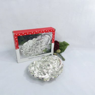 Vintage International Santa Claus Candy Dish - Canape Tray - Silver Plate - WM Rogers & Son 