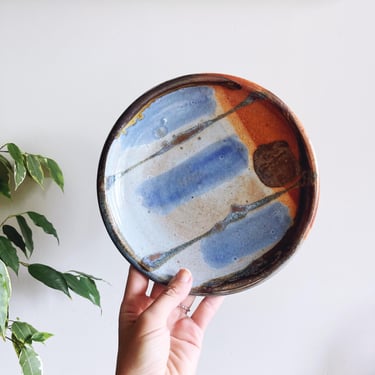 vintage handmade studio pottery plate 