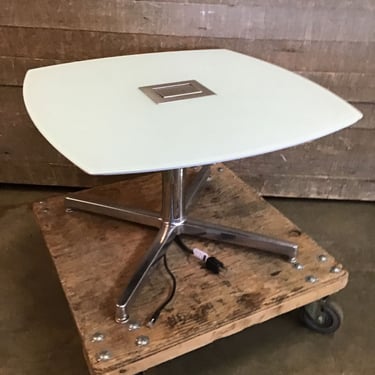 Glass Side Table w/ Outlet (Tacoma)