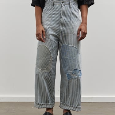 Kapital 10oz Zipper Wide Lumber Pants, Hickoree Stripe