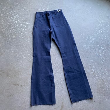 Vintage Navy Jeans / Vintage Sailor Denim Jeans / Wide Leg Sailor Jeans / Wide Leg Sailor Pants 30x37 / Sailor Jeans 30 / Naval Jeans 