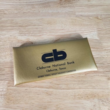 Vintage Cleburne National Bank Coin Deposit Bag 