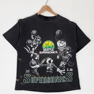 Vintage 1994 Seattle SuperSonics Looney Tunes Faded T-Shirt Sz. XL