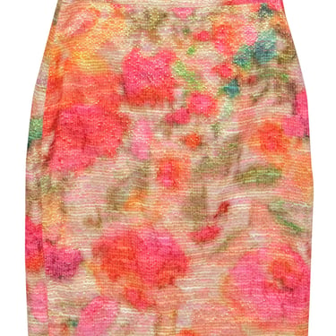 Kate Spade - Bright Multicolor Tweed Marbled Skirt Sz 2