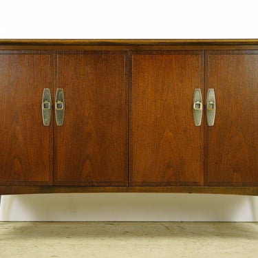 Restored Extensole Corp. Oak Veneer Storage Buffet Cabinet on Casters