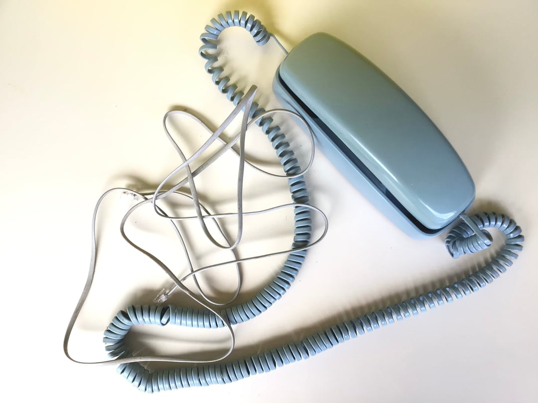 Vintage AT&T Princess Phone in Blue/Gray with Push Nauhaus Modern