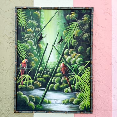 Tropical Parrots Original Signed Art