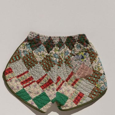 Carleen Quilt Track Shorts - Diamond Collage