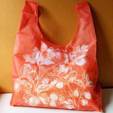 Strawberry Fold-Up Tote Bag