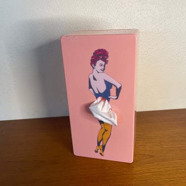 Pin Up Tissue Box Holder Pink 