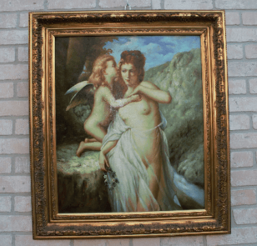 Antique French Neoclassical Style Painting Style of 