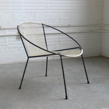 Mid Century Modern John Salterini Corded Hoop Chair 