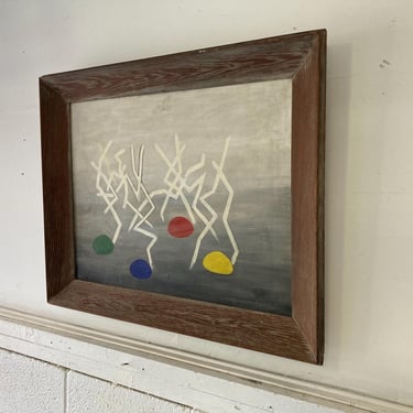 Vintage Mid Century Original  Abstract Wall Painting 