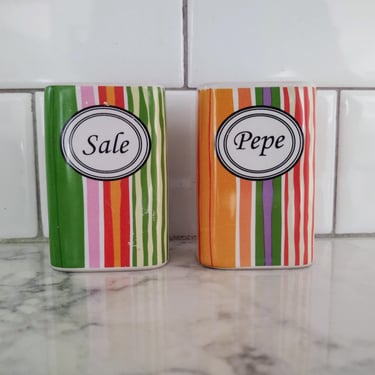 Vintage Italian Sale e Pepe Salt and Pepper Shakers Made in Italy Kitchen Décor 