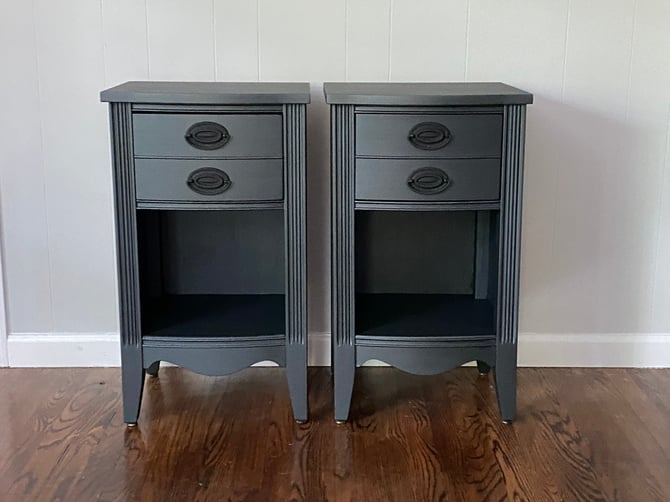 Available *****Pair/Set Black pearl metallic nightstands/accent tables/end tables 