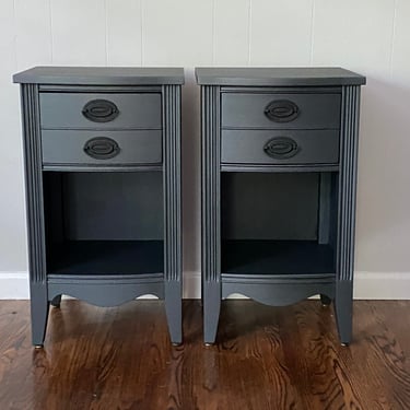 Available *****Pair/Set Black pearl metallic nightstands/accent tables/end tables 