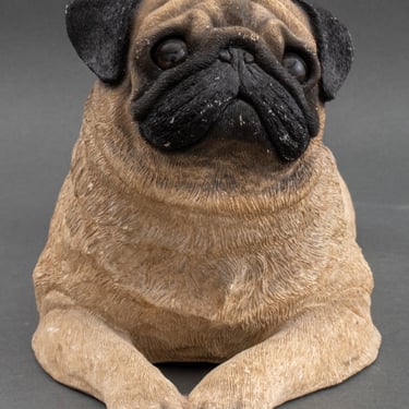Sandicast Lying Fawn Pug Dog Sculpture