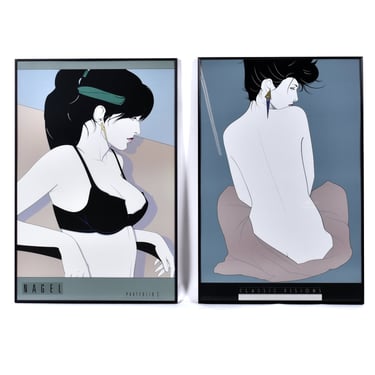 Pair of Patrick Nagel Framed Prints Portfolio 1 and Classic Visions 