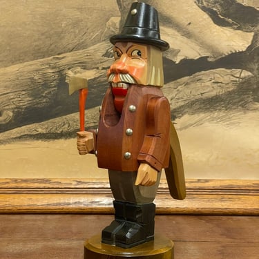 Unique Vintage Wood Carved Nutcracker rustic one of a kind antique handmade art woodwork funny home decor cool decoration decorative german 