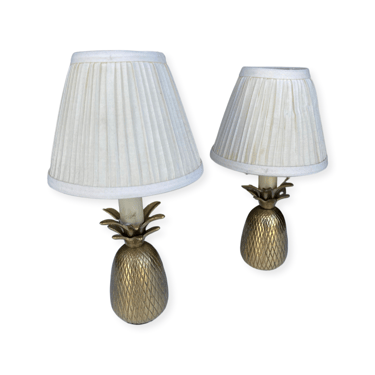 Pair of Small Pineapple Vintage Table Lamps