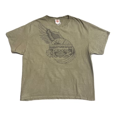 2012 Army Green Vacaville, CA Harley Davidson T-Shirt 011224 JF