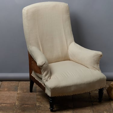 French Late 19th Century Upholstered Edwardian Chair