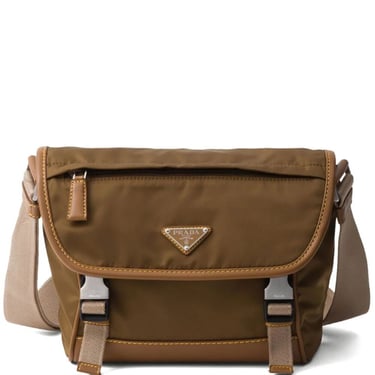 Prada Men Re-Nylon And Leather Shoulder Bag