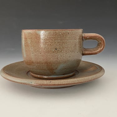 Espresso Cup and Saucer with Triangles 