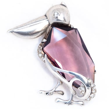 Pelican Sterling Brooch