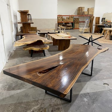 Live Edge Walnut Dining Table - Large Live Edge Walnut Desk 