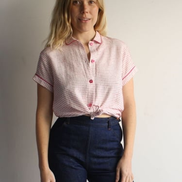 Myrtle Bertie Shirt - Hot Pink Grid