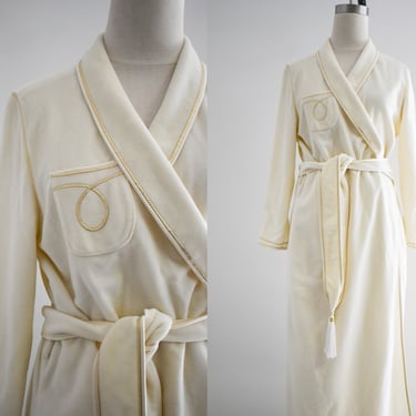 1970s Bill Tice Military Inspired Velour Robe 