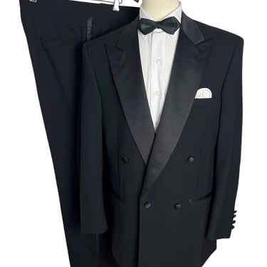 Vintage PIERRE CARDIN Double-Breasted Wool 2pc Tuxedo ~ 42 Long ~ Suit / Tux ~ Wedding ~ 