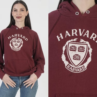 Harvard College Sweatshirt, Champion Ivy League Hoodie, Vintage 70s Made In USA Pullover 