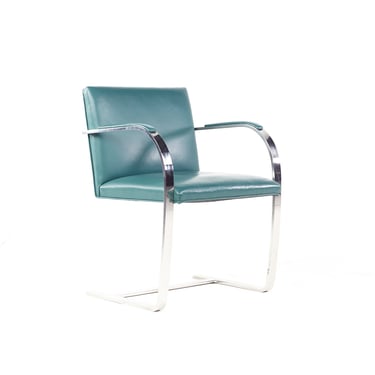 BRNO Mid Century Flat Bar Leather Chairs - Single - mcm 