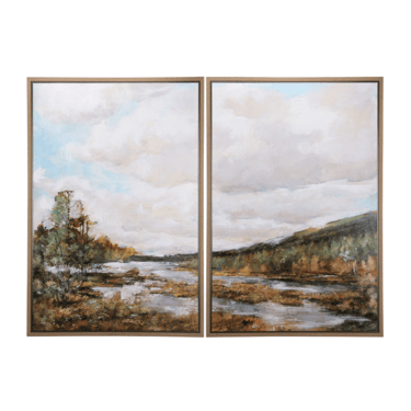 River Valley Set of Two Wall Art