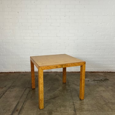 Milo Baughman Style Dining Table in Burl Wood 