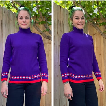 Vintage 1970’s Purple Turtleneck Sweater 