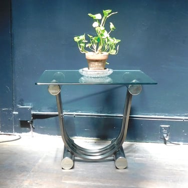 Vintage Art Deco Chrome End Table