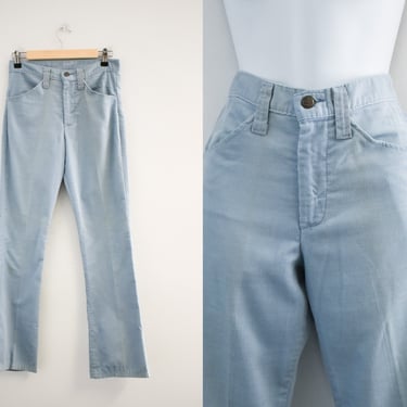 1970s Pale Blue Corduroy Pants 