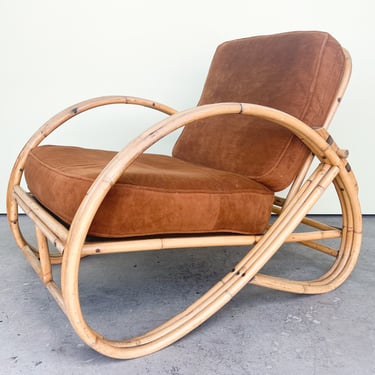 Old Florida Reclining Rattan Lounge Chair