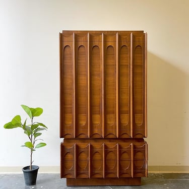 Brutalist style MCM dresser from the Tobago series. 