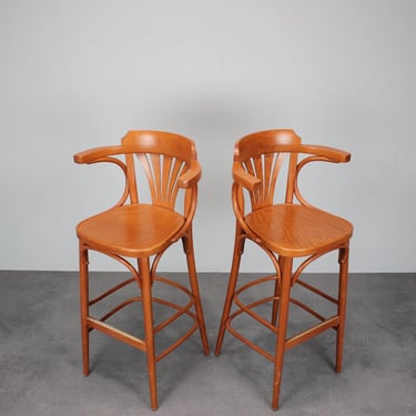 Set of 2 Vintage Bar Stools by TON, 1980, Czech Republic 