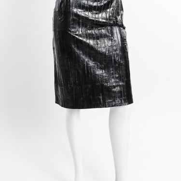 Eel Leather Pencil Skirt
