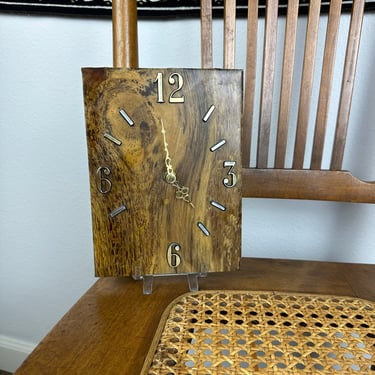 Vintage Petrified Wood Clock 
