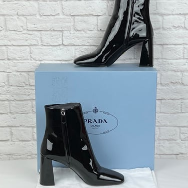 Prada Patent Boots, Black