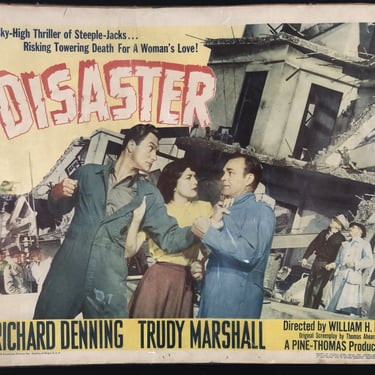 Original 1948 Disaster Movie Poster Paramount Studio 
