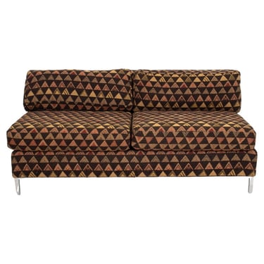Baughman Style Boucle Upholstered Banquette