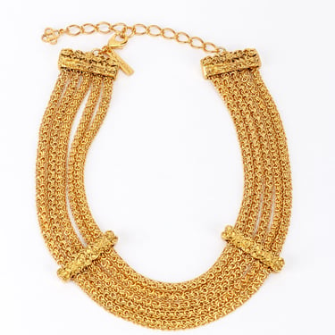 5-Strand Byzantine Chain Collar Necklace