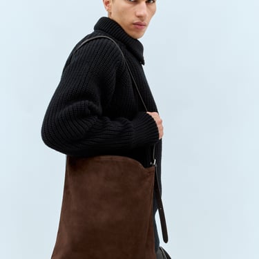 Dries Van Noten Men Suede Tote Bag